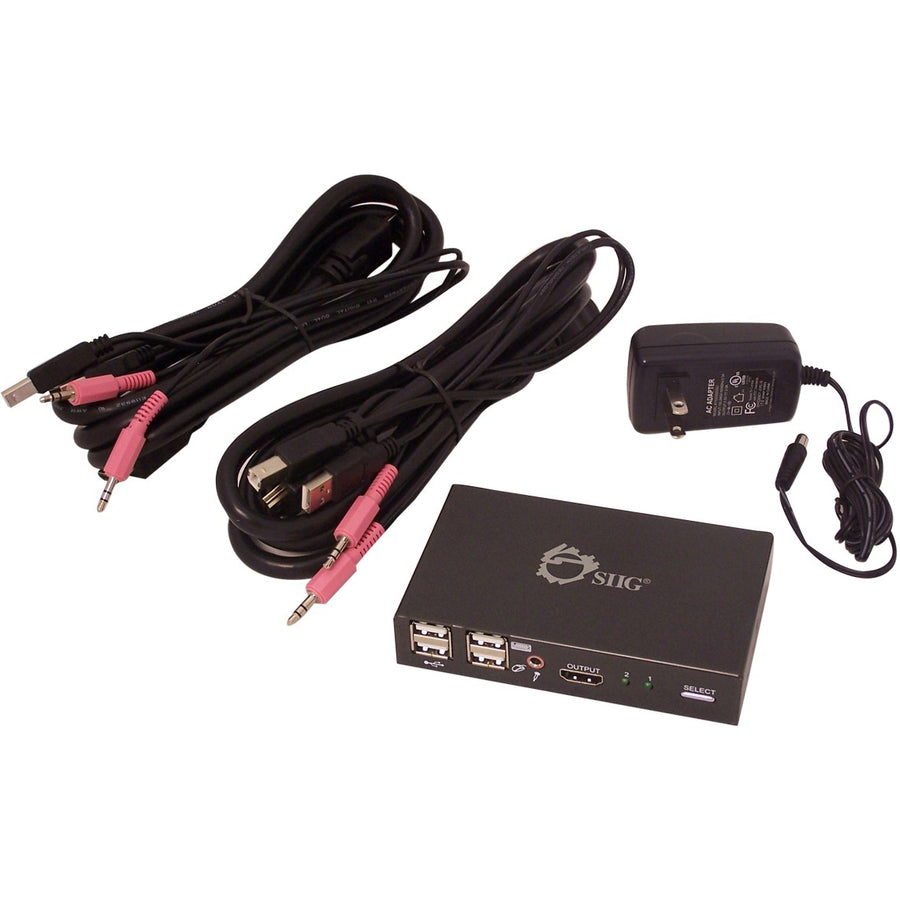 SIIG 2x1 USB HDMI KVM Switch - 4Kx2K CE-KV0011-S2