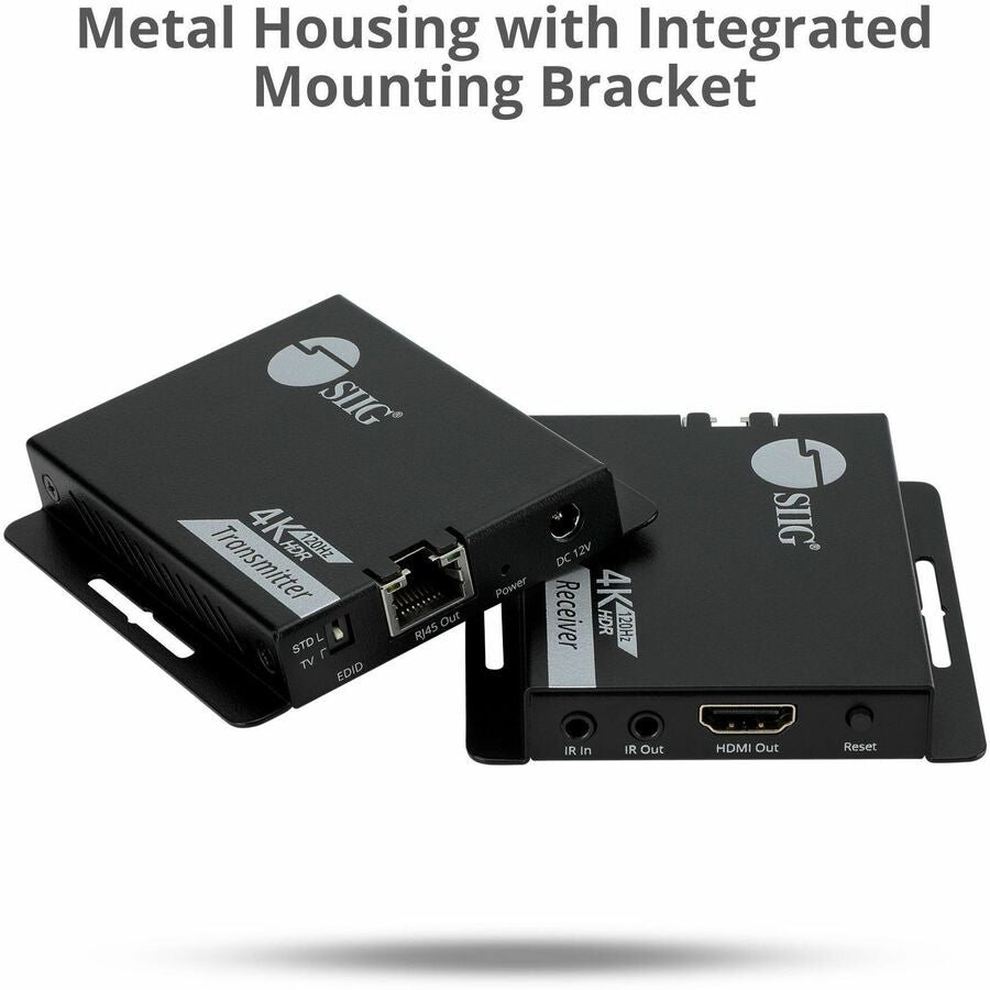 SIIG 4K120Hz HDMI Extender with IR - up to 132ft (40M) - EDID - Nearly zero latency -