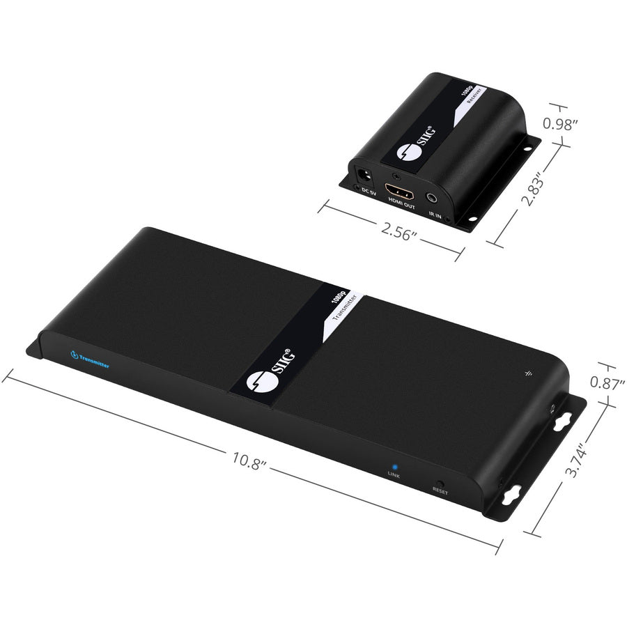SIIG 8-Port HDMI Splitter Over Cat6 Extender with IR - 40M CE-H24811-S1
