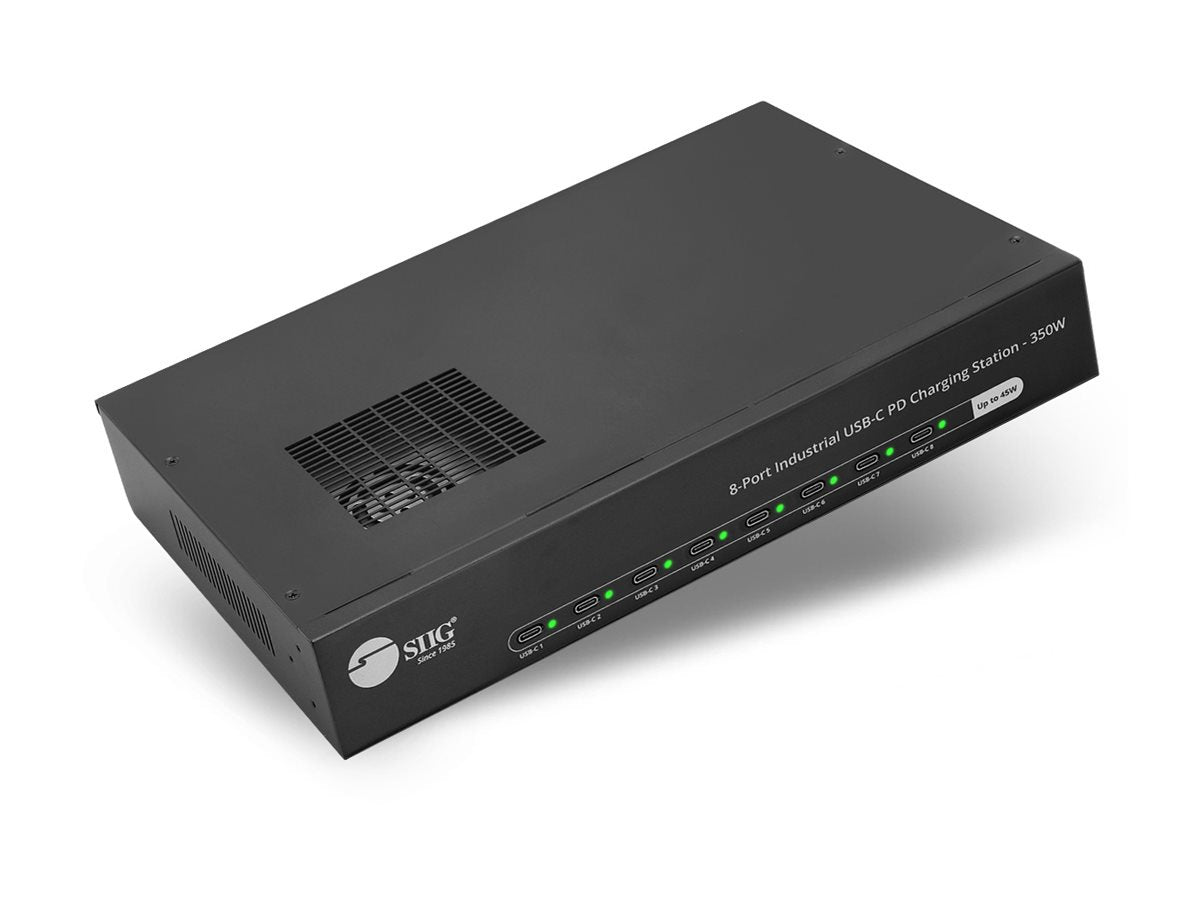 SIIG 8-Port USB-C PD Charger 350W Total Output for Offices