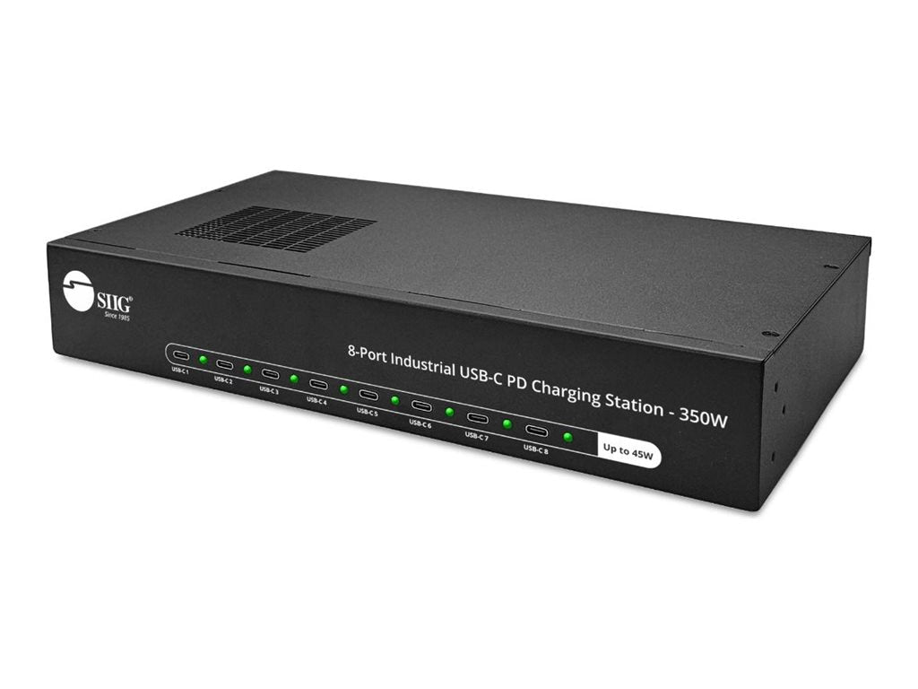 SIIG 8-Port USB-C PD Charger 350W Total Output for Offices