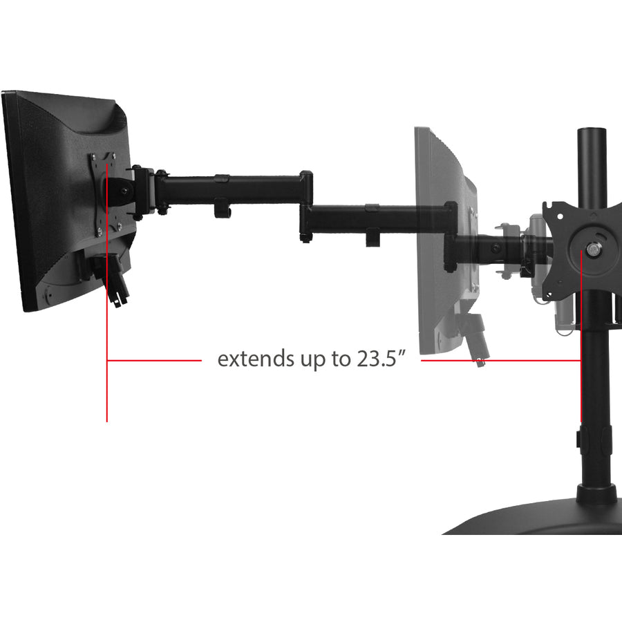 SIIG Articulated Freestanding Triple Monitor Desk Stand - 13-27"" CE-MT1V12-S1