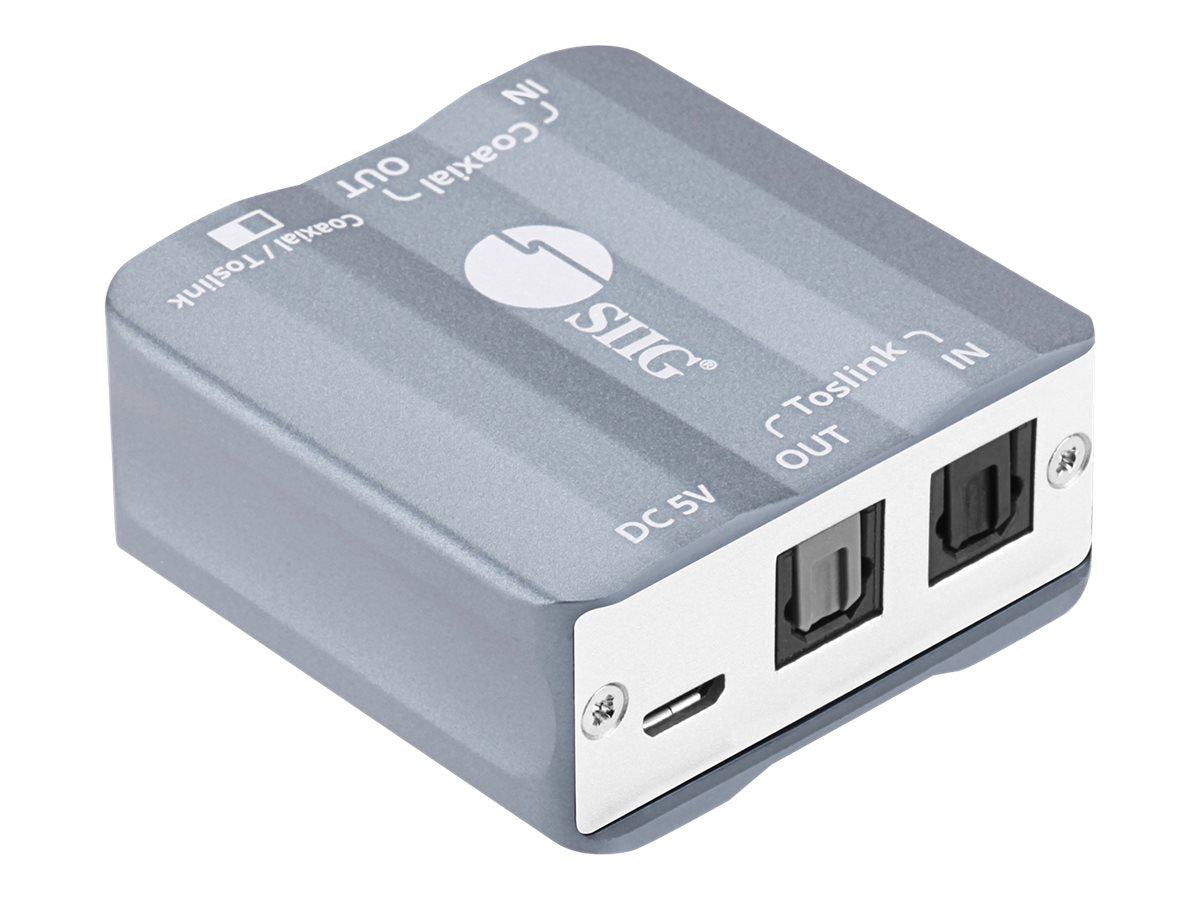 Siig Ce-Au0311-S1 Toslink/Coaxial Bi-Directional Audio Converter - Coaxial/Optical Svs-P-Plswt-250ma3
