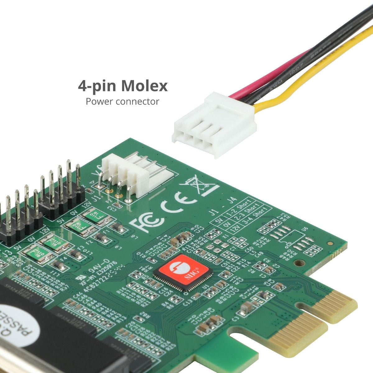 SIIG DP CyberSerial 4-Port RS-232 PCIe Card for Industrial Use