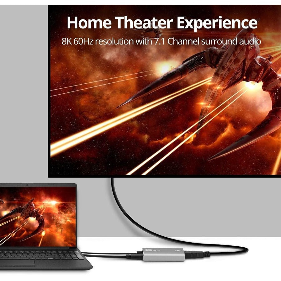 SIIG DisplayPort 1.4 to HDMI Adapter - 8K 60Hz Male to Female CB-DP2611-S1