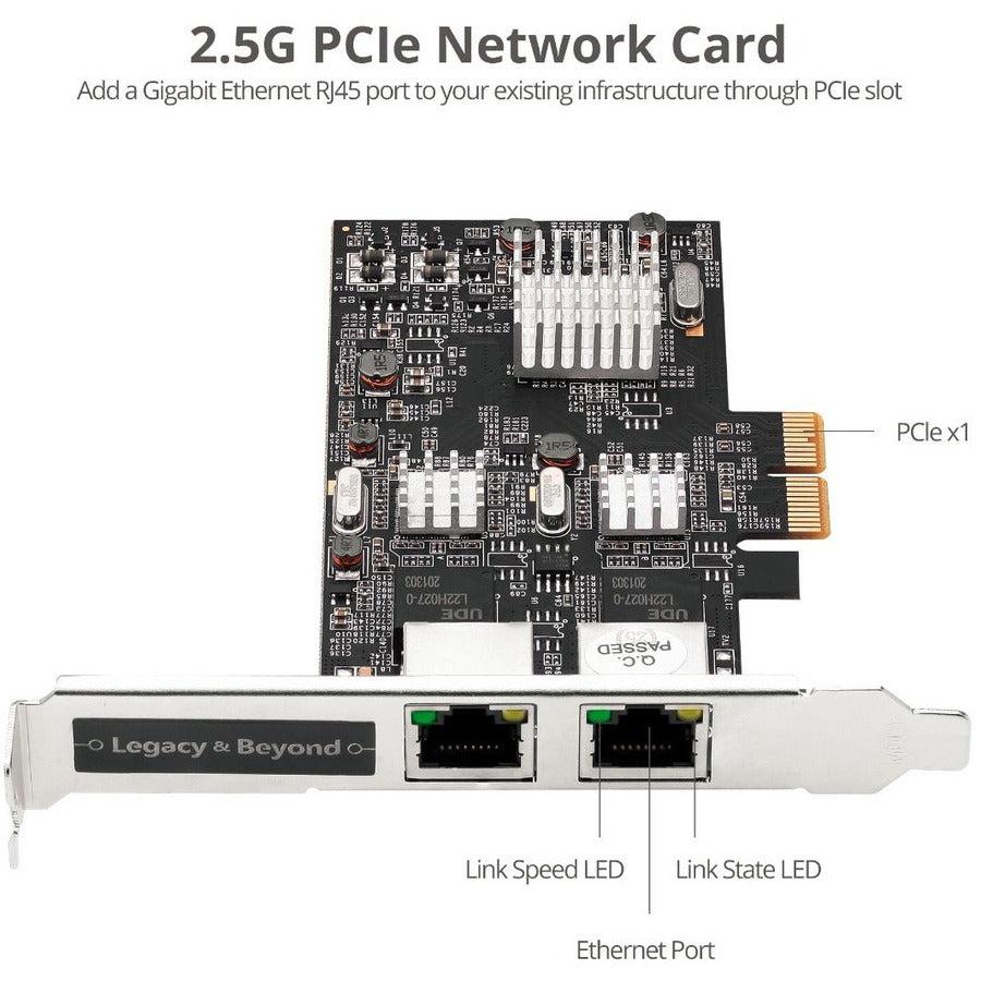SIIG Dual 2.5G 4-Speed Multi Gigabit Ethernet PCIe Card LB-GE0711-S1