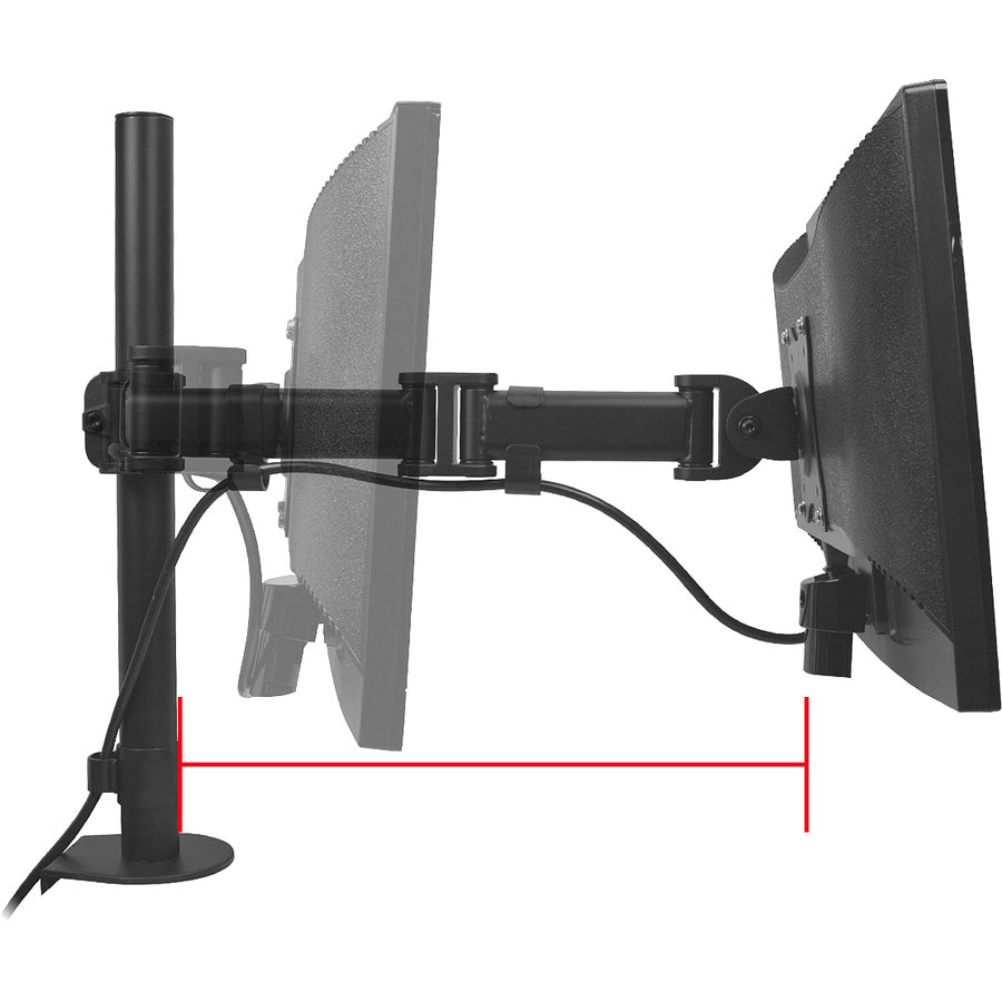 SIIG Dual Monitor Articulating Desk Mount - 13" to 27" - 13" to 27" Screen Support - 34