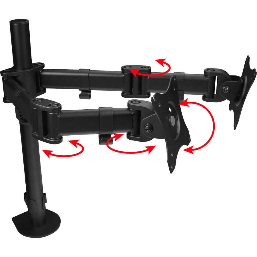 SIIG Dual Monitor Articulating Desk Mount - 13" to 27" - 13" to 27" Screen Support - 34