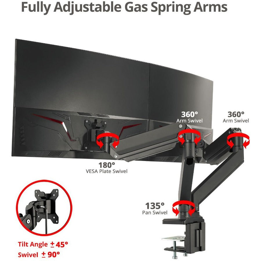 SIIG Dual Monitor Heavy-Duty Premium Aluminum Gas Spring Desk Mount - up to 43" 01920-021,1064079375,AXIS P3925-R HD Network Camera - 10 Pack - Dome - TAA Compliant" CE-MT3011-S1