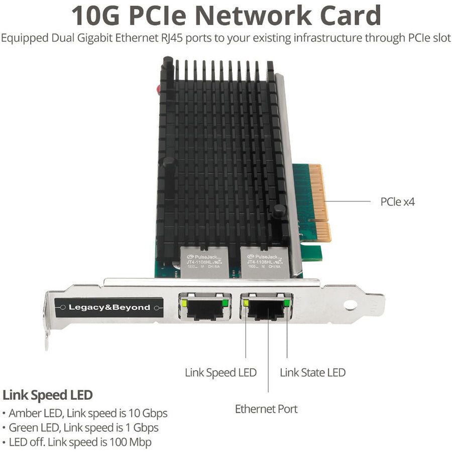 SIIG Dual Port 10G Ethernet Network PCI Express LB-GE0311-S1
