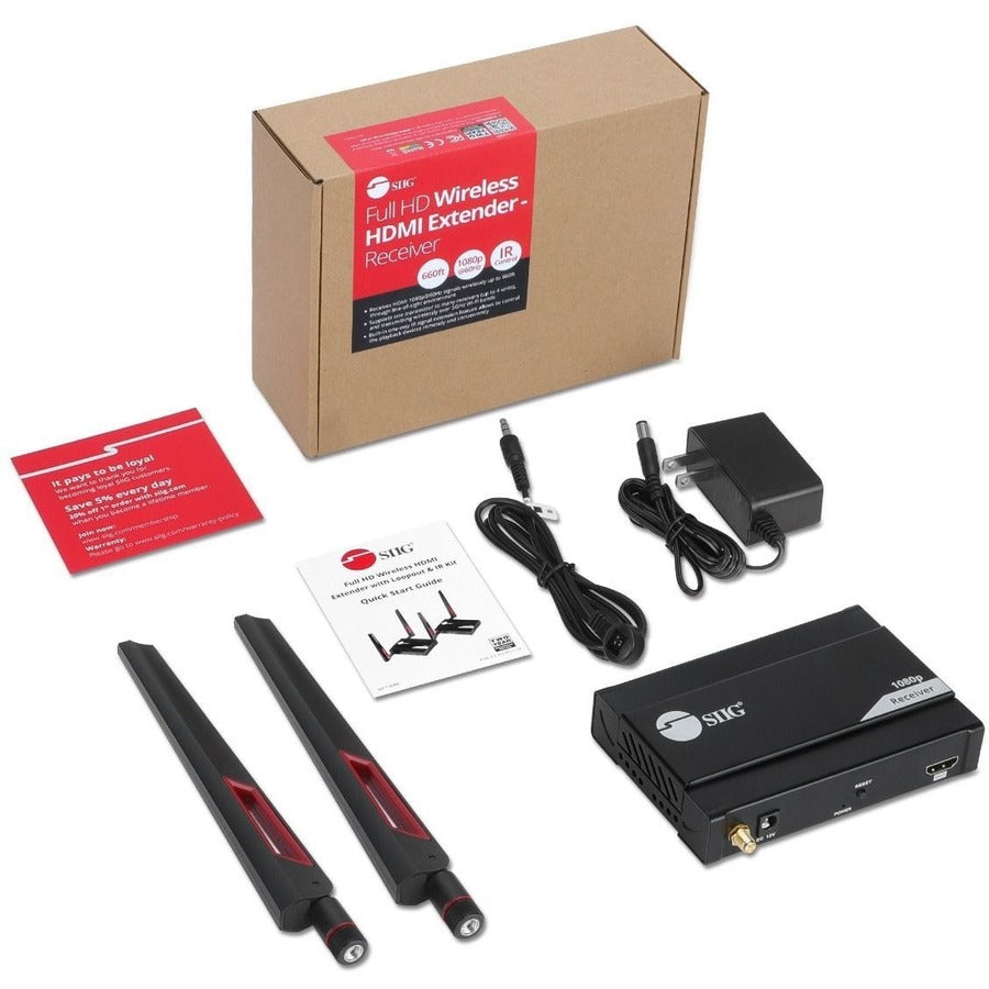 SIIG Full HD Wireless HDMI Extender - Receiver CE-H27711-S1