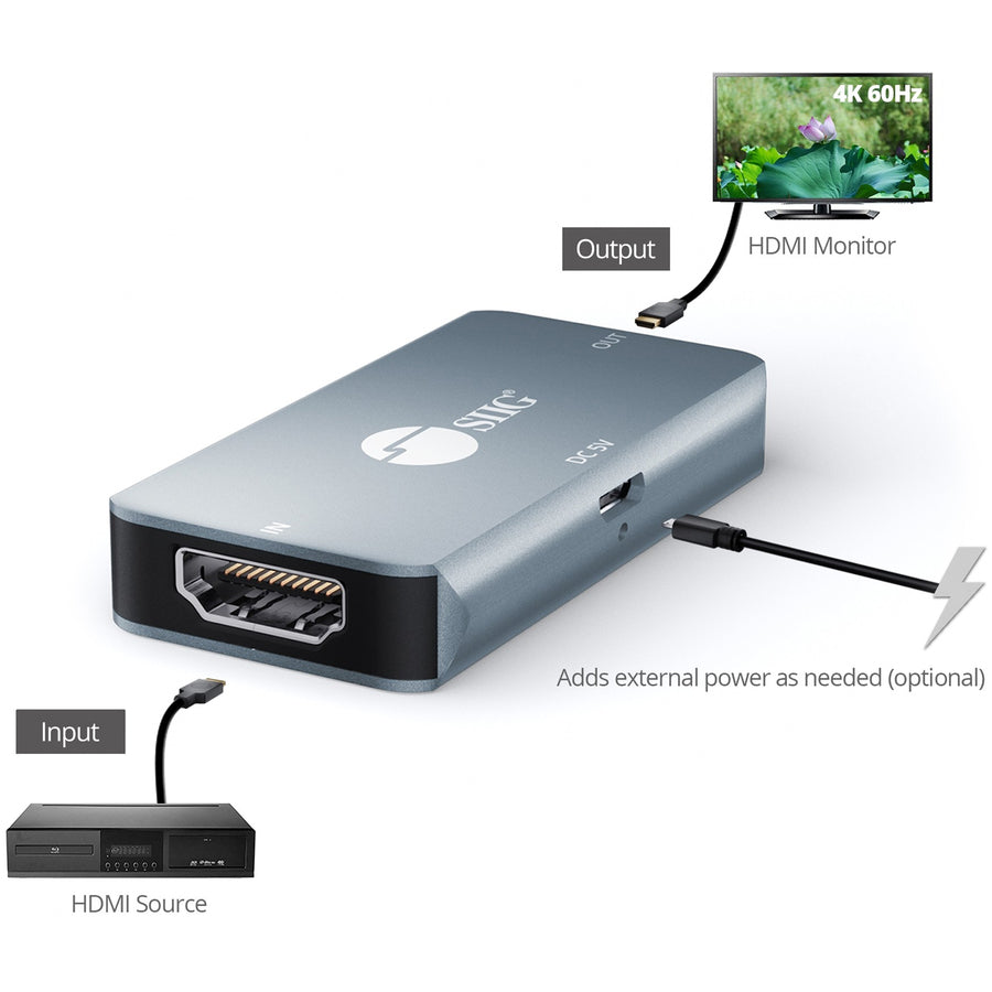 SIIG HDMI 2.0 4K HDR Repeater CE-H24K11-S1