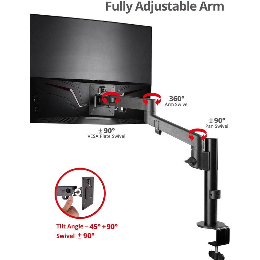 SIIG Mounting Arm for Monitor - Black CE-MT3G11-S1
