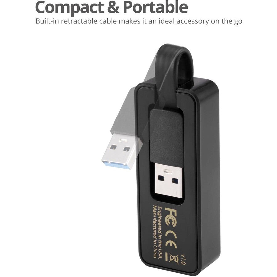 SIIG Portable USB 3.0 Gigabit Ethernet Adapter LB-US0714-S1