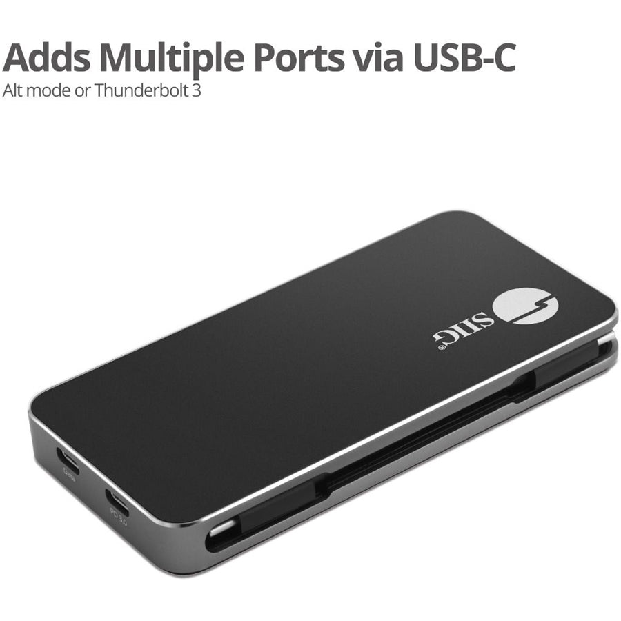 SIIG Triple Display USB-C MST Video Travel Docking with 100W PD Pass Through JU-DK0D11-S1