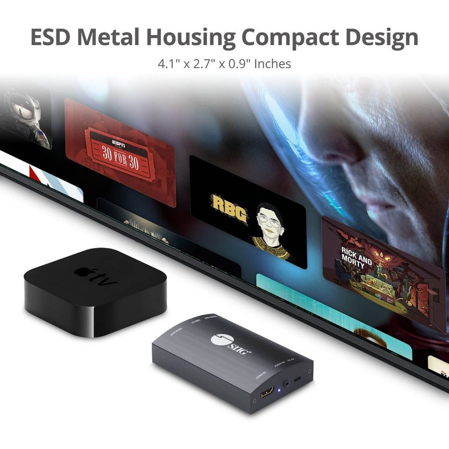 SIIG USB 3.0 HDMI Video Capture Device with 4K Loopout CE-H26H11-S1