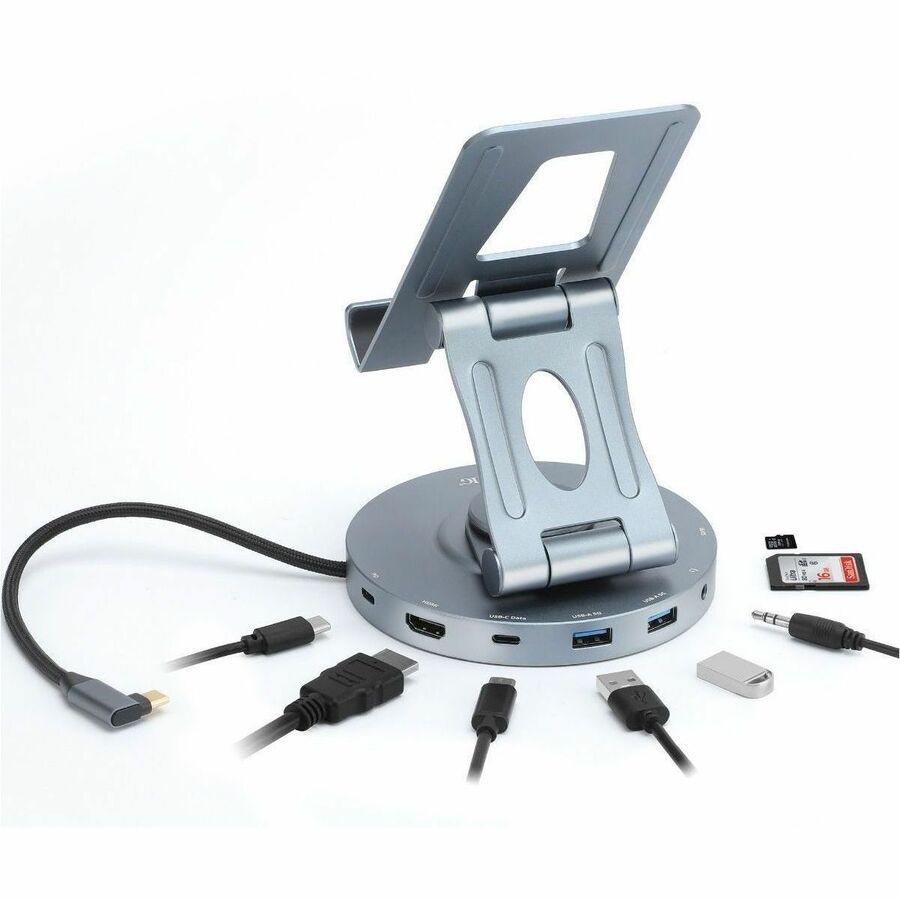SIIG USB-C Multitask Hub Stand Holder - Tablets/Phones Stand - HDMI 4K60Hz - PD 100W -