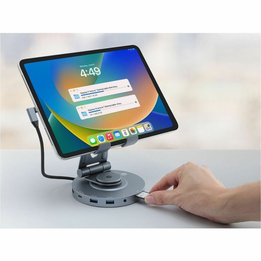 SIIG USB-C Multitask Hub Stand Holder - Tablets/Phones Stand - HDMI 4K60Hz - PD 100W -