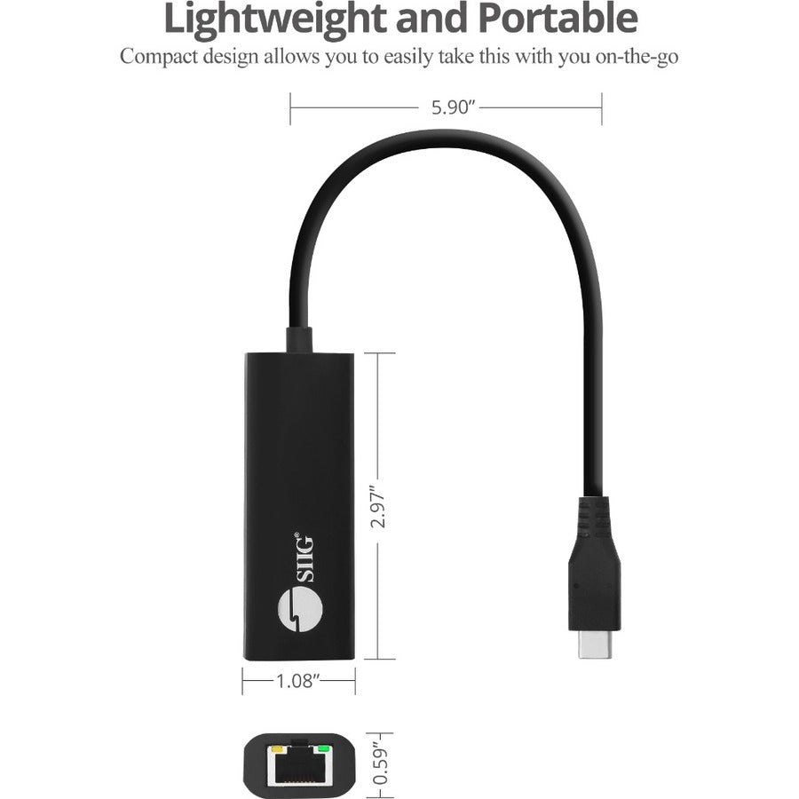 SIIG USB-C to 2.5G Ethernet Adapter JU-NE0A11-S1