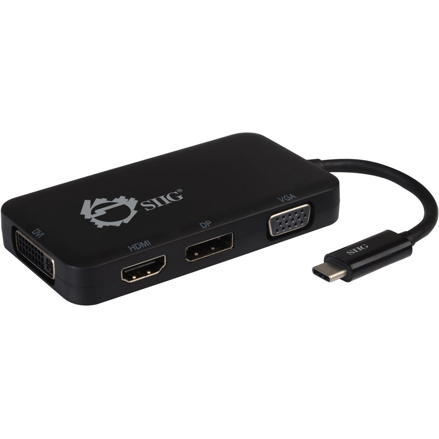 SIIG USB-C to 4-in-1 Multiport Video Adapter - DVI/VGA/DP/HDMI CB-TC0611-S1