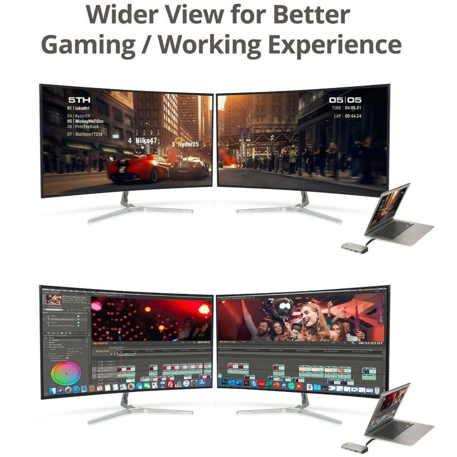 SIIG USB-C to mDP & HDMI VXP Video Adapter with 100W PD 3.0 CB-TC0H11-S1