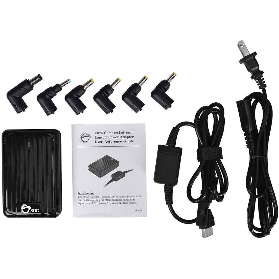 SIIG Ultra-Compact Universal Laptop Power Adapter - 45W AC-PW1012-S1