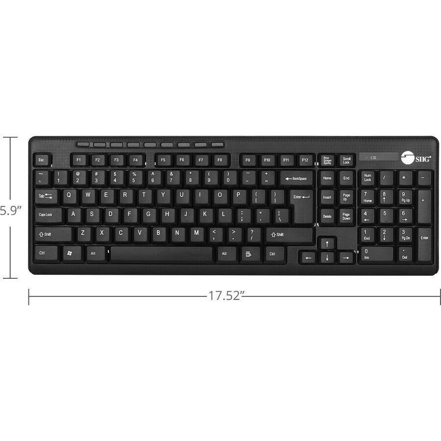 SIIG Wireless Extra-Duo Keyboard & Mouse JK-WR0T12-S1