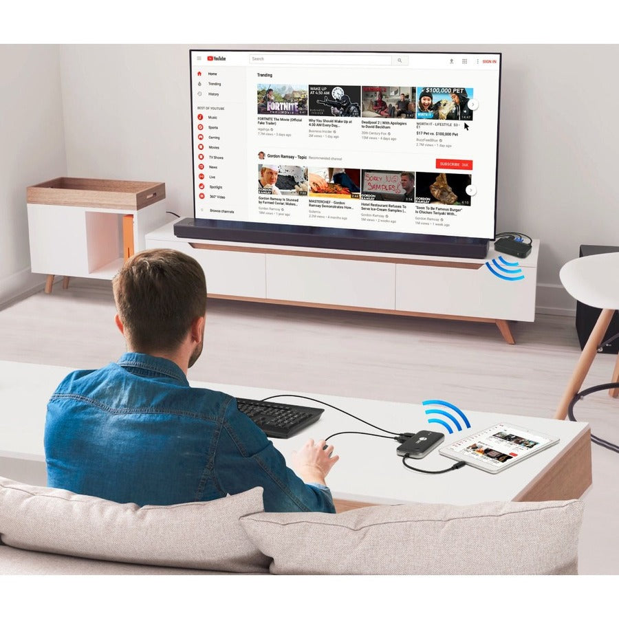 SIIG Wireless USB-C Video Hub Extender 1080p - 32Ft CE-H26P11-S1