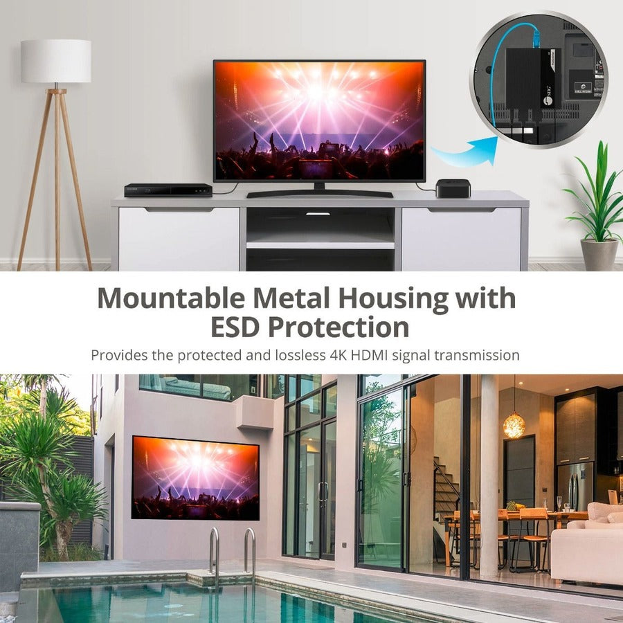 SIIG ipcolor 4K HDMI 2.0 Extender with IR, HDR and ARC CE-H26L11-S1