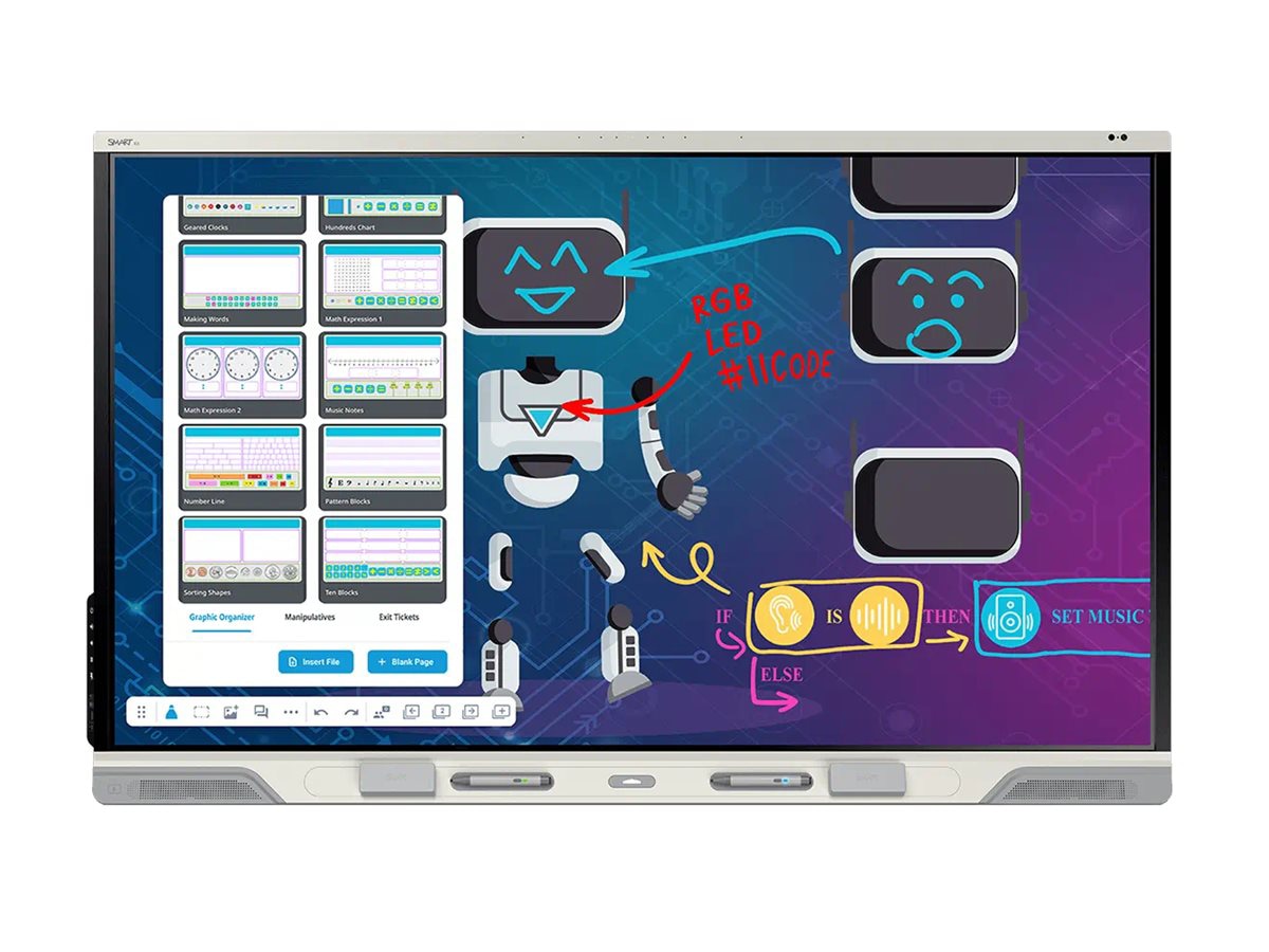 SMART BOARD RX075 SERIES INTERACTIVE DISPLAY WITH IQ. INCLUDES 3 YEAR SUBSCRIPTI