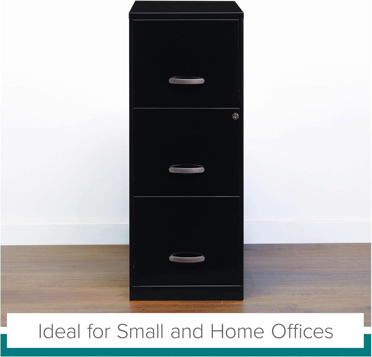 SOHO 18 Inch 3 Drawer Vertical File Cabinet With Lock