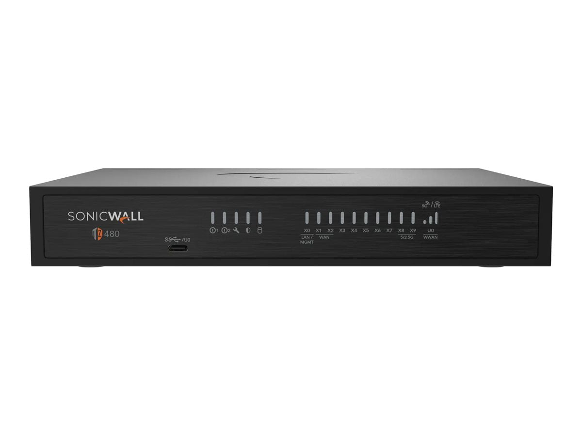 SONICWALL TZ480 Firewall 2.5 Gbps Throughput for SMB Security
