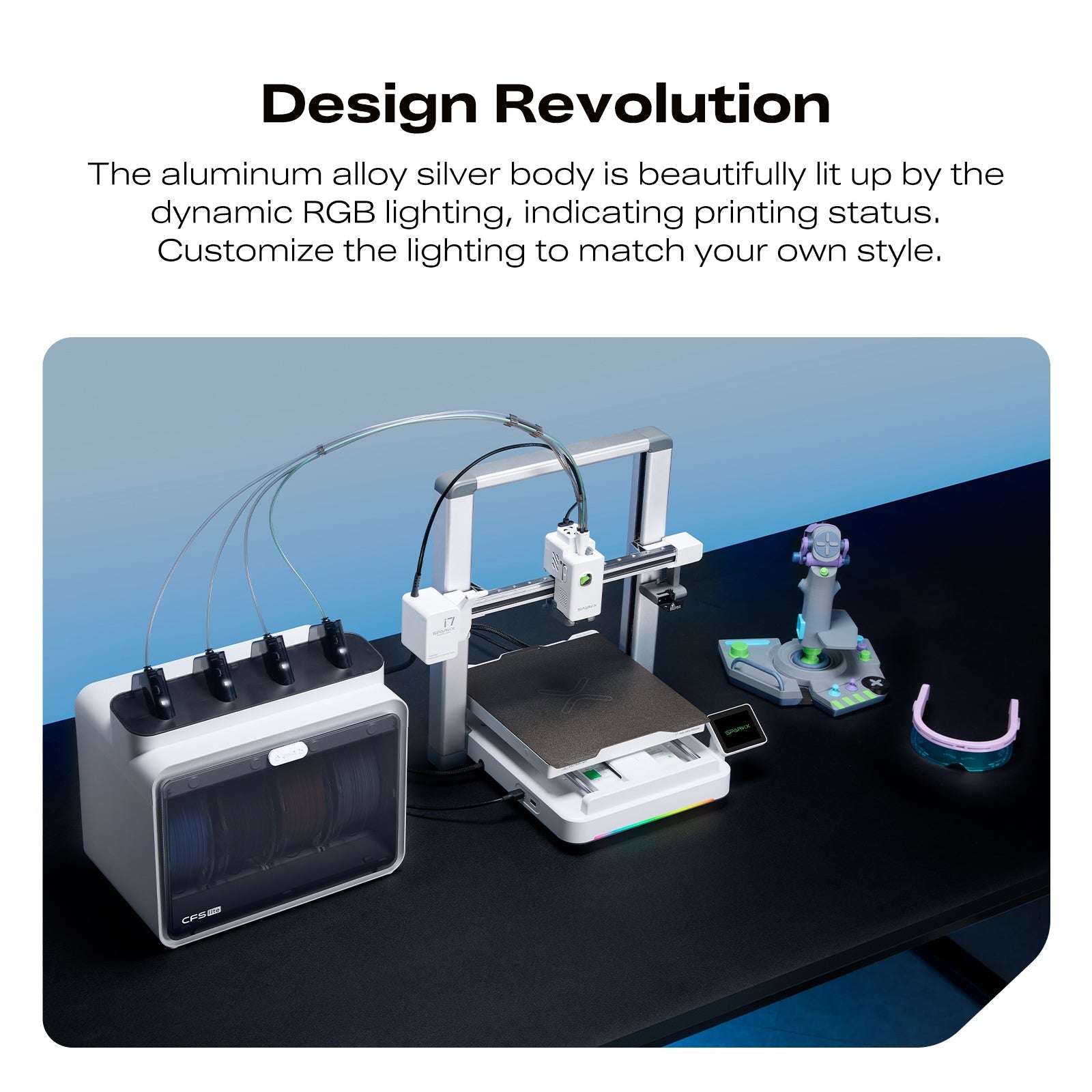SPARKX i7 3D Printer with AI Photo-to-3D Conversion and Quiet Design