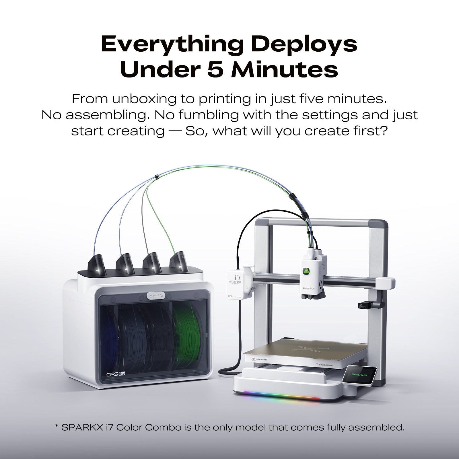 SPARKX i7 3D Printer with AI Photo-to-3D Conversion and Quiet Design