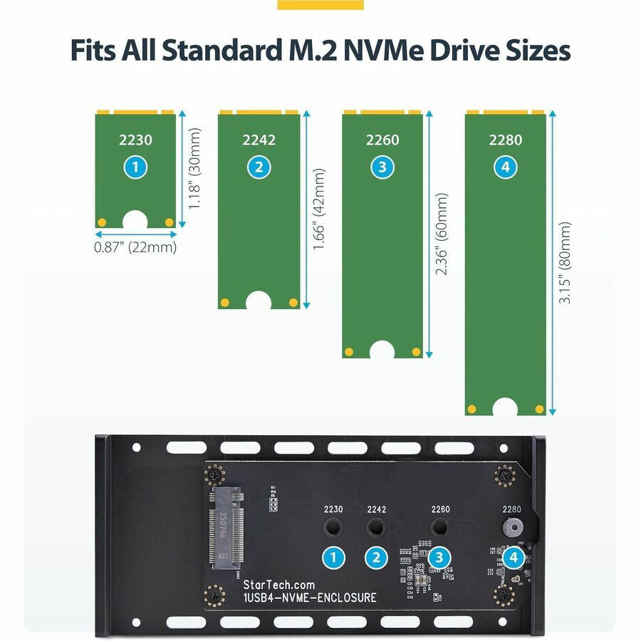 STARTECH.COM Ultra-Fast USB4 NVMe Enclosure 40Gbps for Professionals