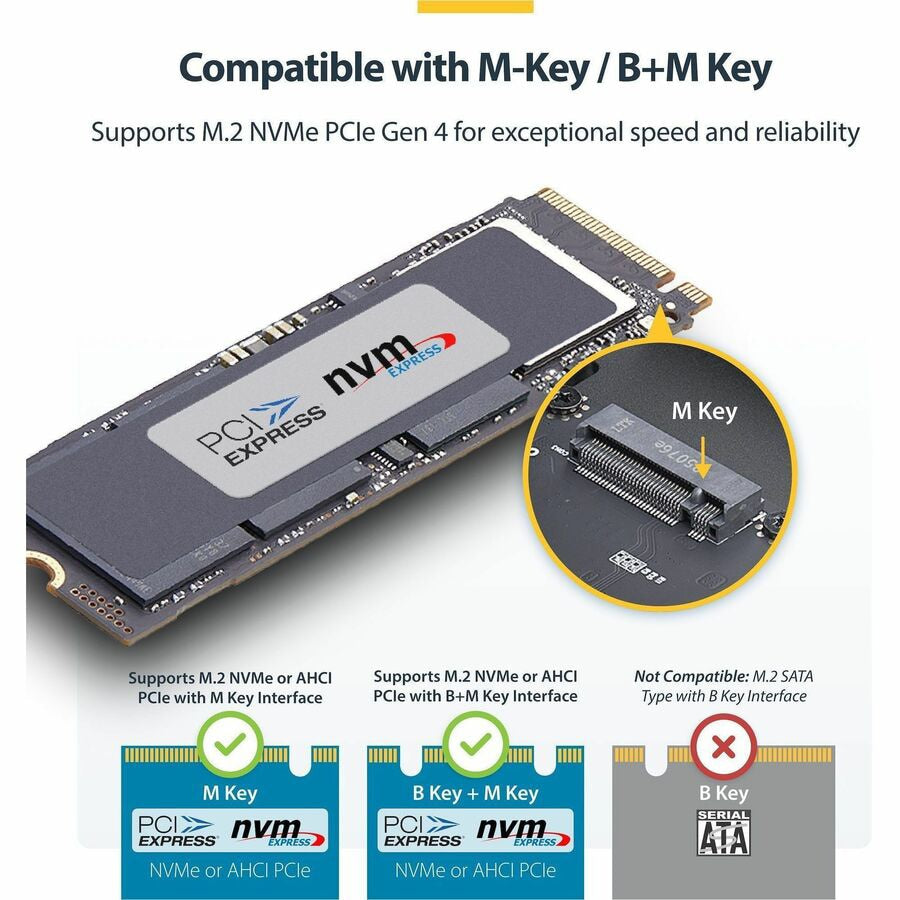 STARTECH.COM Ultra-Fast USB4 NVMe Enclosure 40Gbps for Professionals
