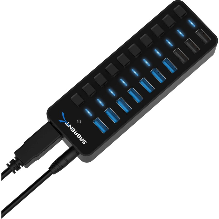 Sabrent 7 USB 3.0 Port + 3 Smart Charging Ports Hub HB-B7C3