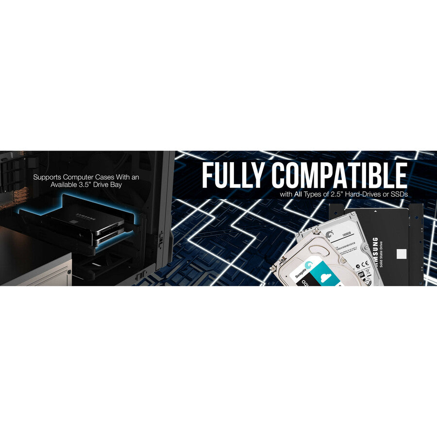 Sabrent Bk-Hddf Drive Bay Adapter For 3.5" Internal - Black