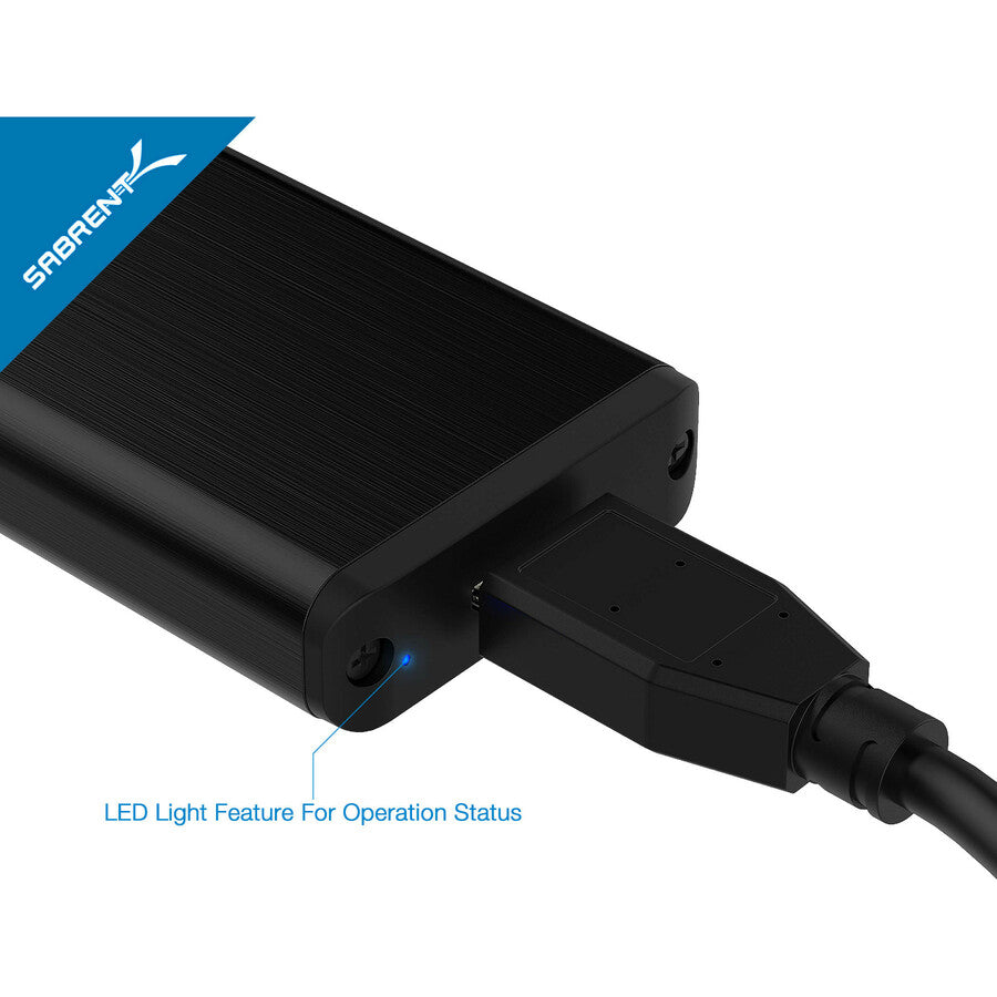Sabrent Ec-Ukms Drive Enclosure - Usb 3.0 Host Interface External - Black