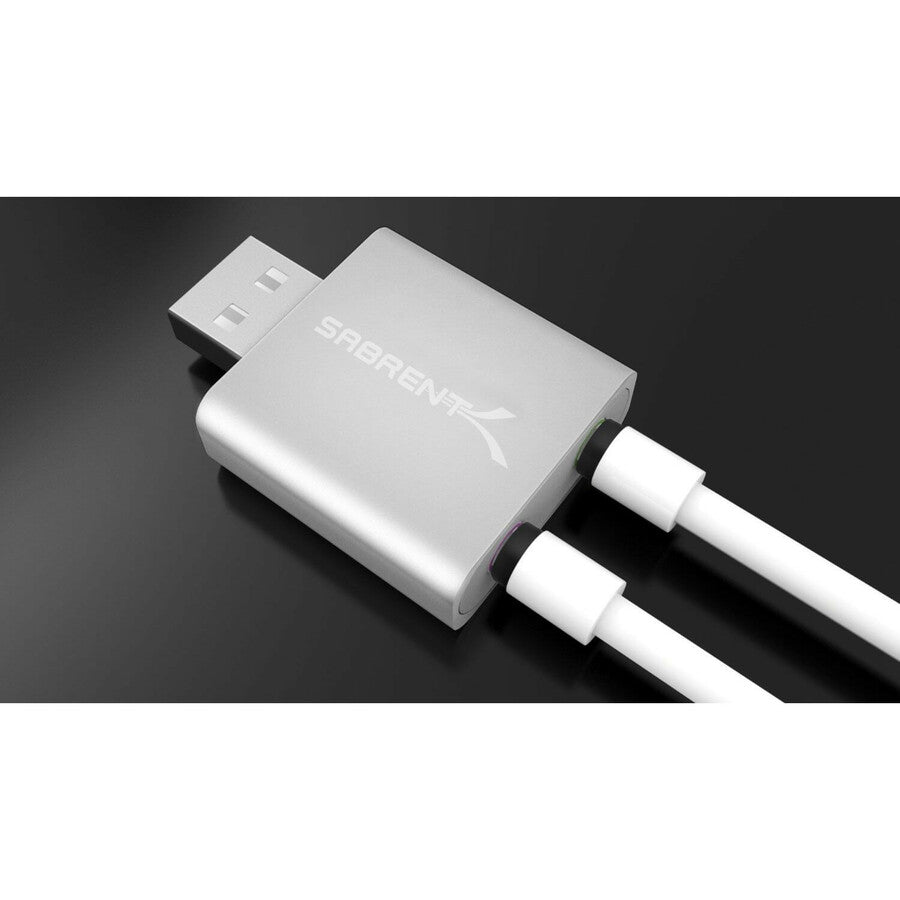 Sabrent Usb Aluminum External Stereo Sound Adapter | Silver