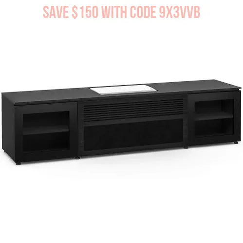 Salamander 245 Cabinet for Integrated Epson Projector with Oslo Finish & Black Glass Doors