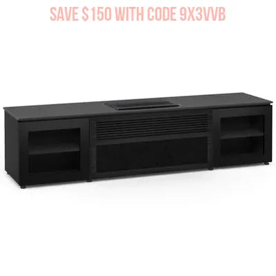 Salamander 245 Cabinet for Integrated Hisense L9Q Projector – Sleek Oslo Black Glass