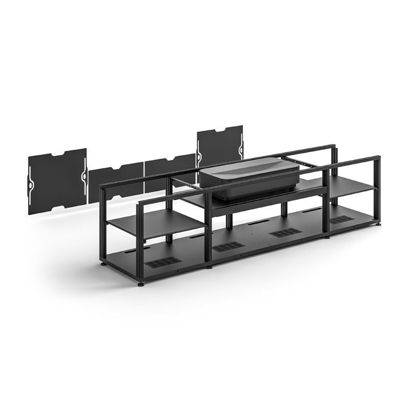 Salamander 245 Oslo Black Glass Cabinet for Epson LS800 Projector Integration
