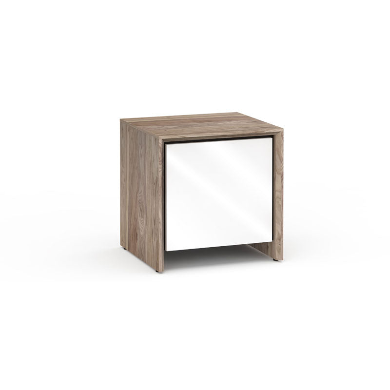Salamander Barcelona 217 Storage Console Natural Walnut Gloss White