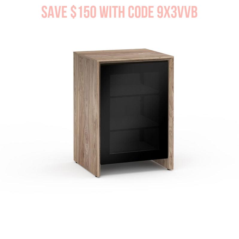 Salamander Barcelona 317 Coffee Table – Natural Walnut & Black Glass, Modern Design