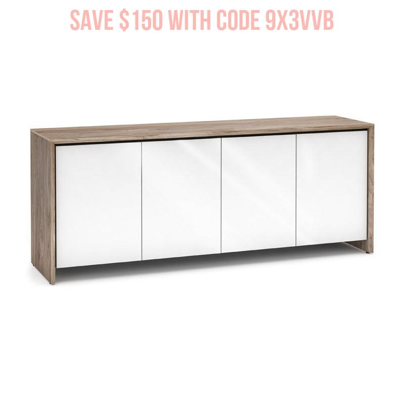 Salamander Barcelona 347 AV Cabinet Natural Walnut Gloss White Doors