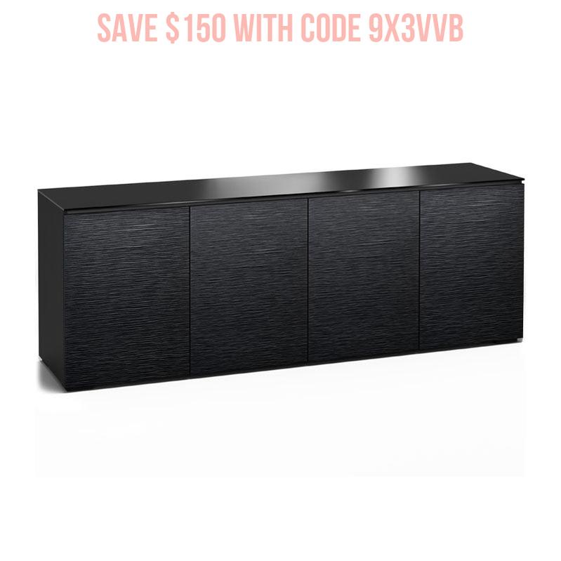 Salamander Chicago 347 Black Oak AV Cabinet with Soft-Close Doors