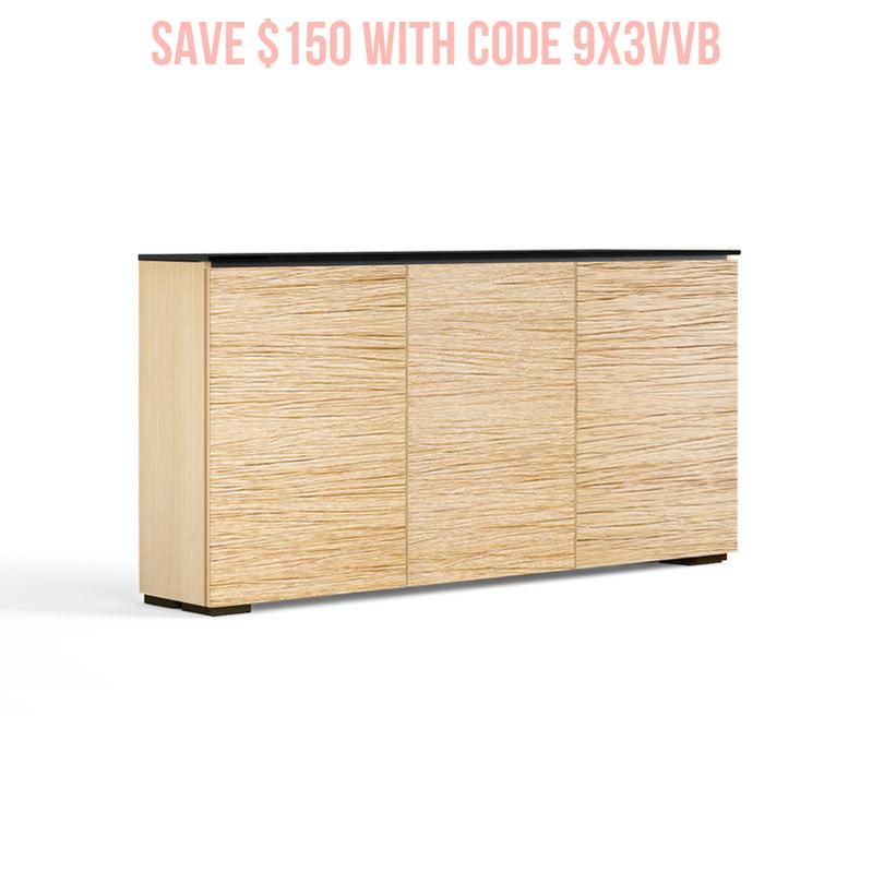 Salamander Denver 337 Low Profile Media Console Natural Oak