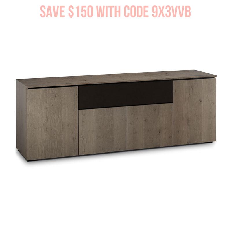 Salamander Lancaster 345 Barnboard Oak AV Cabinet for Large TVs