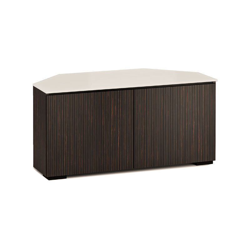 Salamander Manhattan 221 Corner Cabinet with Maro Ebony & Matte Taupe Glass Top